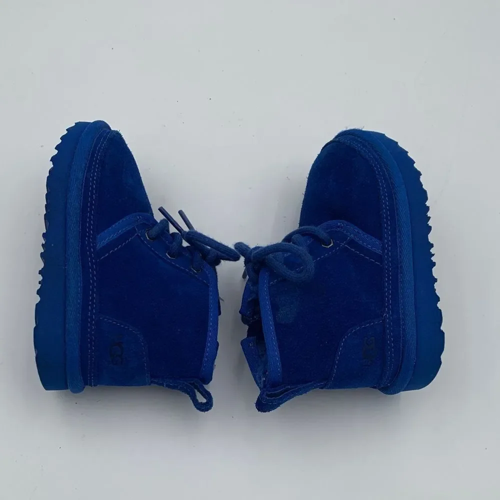 UGG Kids Jorie Blue Suede Boots – Size 7